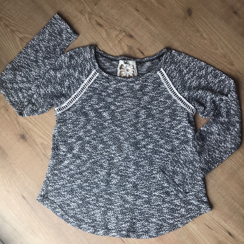 3/$20 Ya Los Angeles Sweater with Open Lace Back